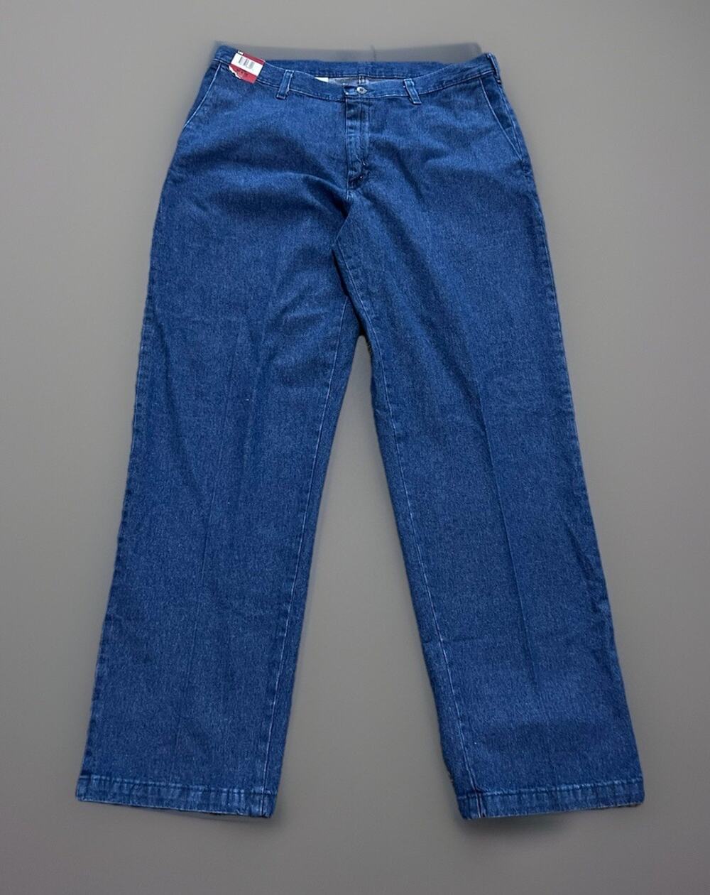 Vtg LEE Men's Denim Khakis Pants NEW Stain Resistant No Iron 36x32 Casual Preppy